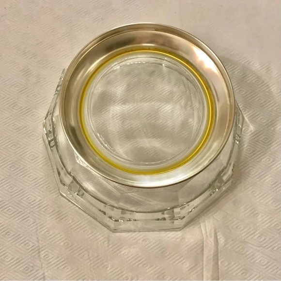 GODINGER Vintage 9" Fine Crystal Serving/Fruit Bowl Silver Plate Base Italy EUC - Picture 3 of 7